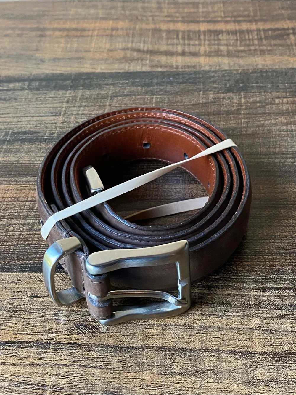 Joseph Abboud Leather Belt, 38”